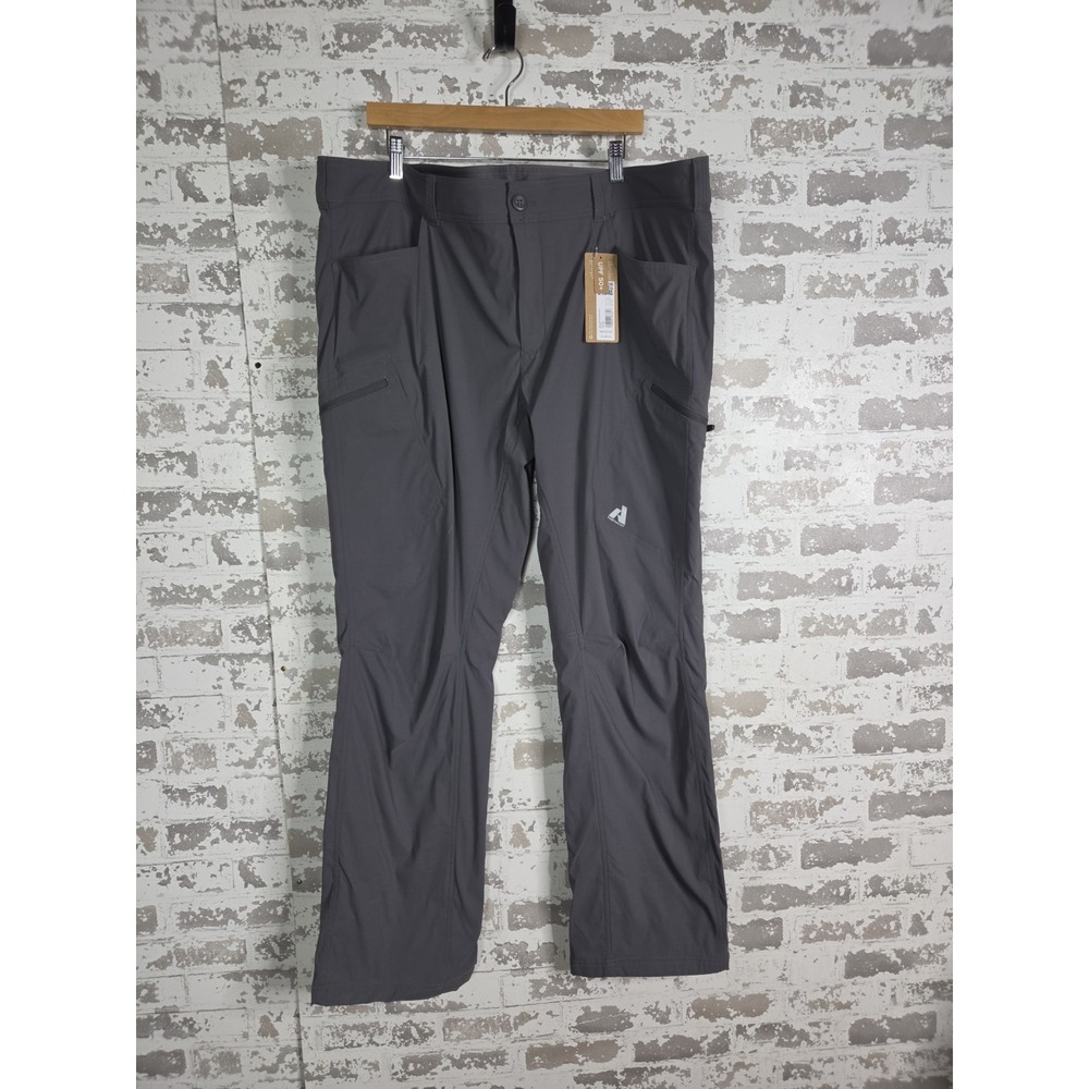 Eddie Bauer First Ascent Guide Pro Pants Mens 44x34 Grey Straight Fleece Lined